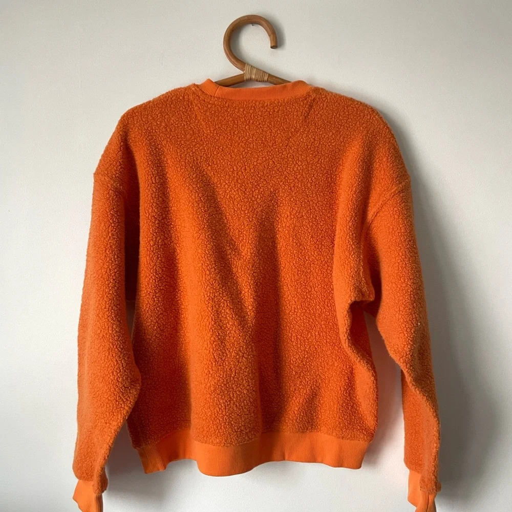 Outdoor Voices MegaFleece Oversized Crewneck Sweatshirt Sunstone Orange $98 Wool - Picture 4 of 7
